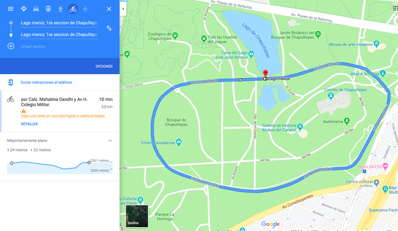 This one is flatter, but it’s a pedestrian road, so I’d need to slow down in a few sections because of people, it has a lot of shade though.